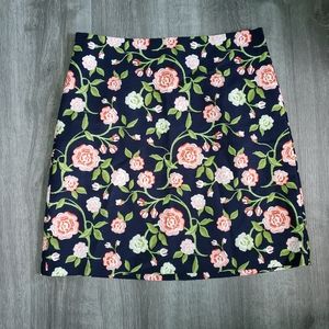 Ann Taylor Blue Floral Skirt